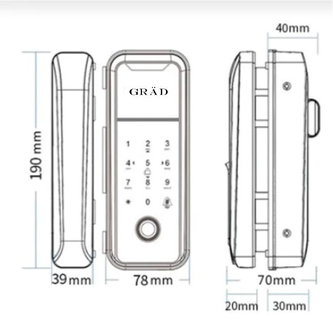 Fechadura Eletronica Gräd Vitro 90